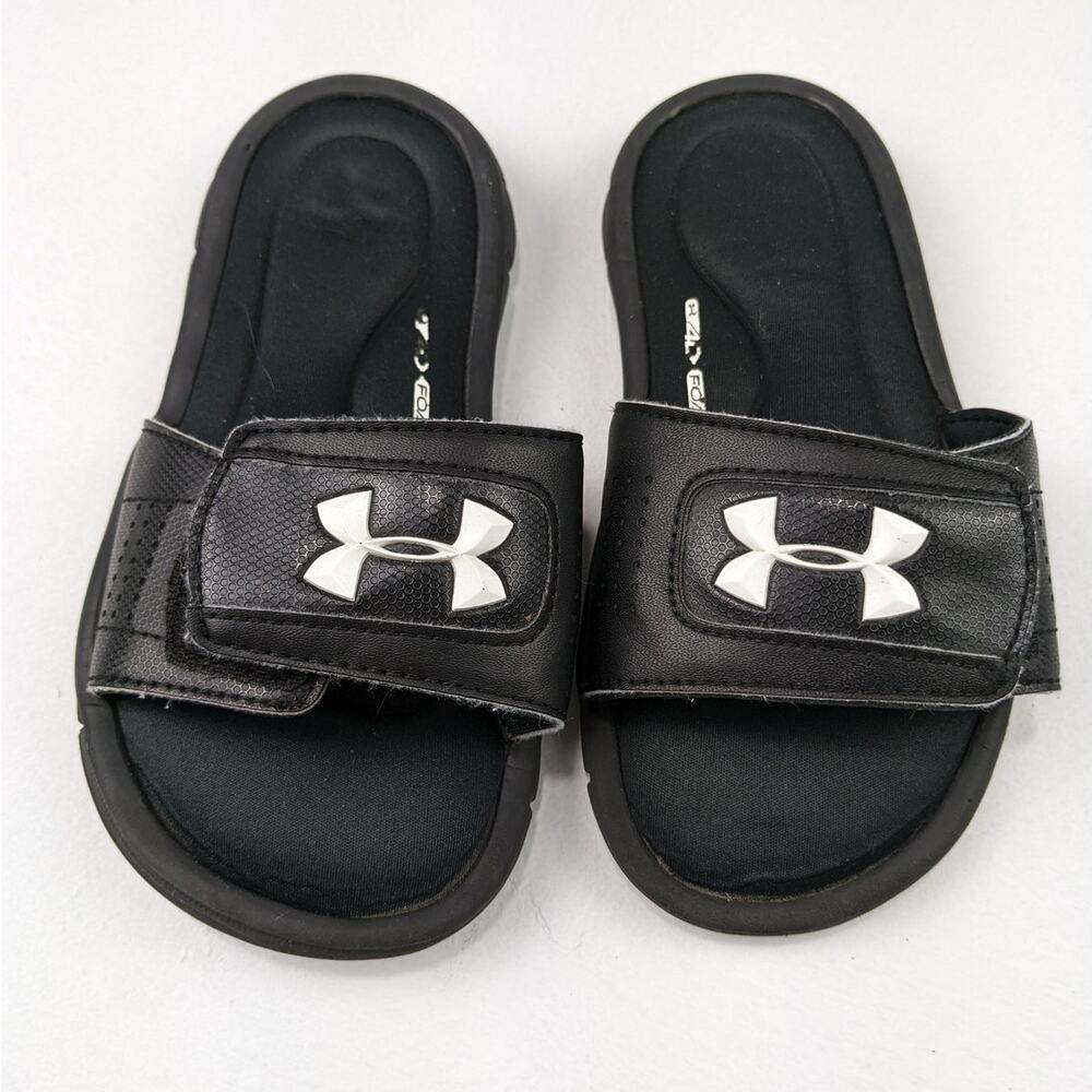Under Armour Youth Size 13 Black Slides